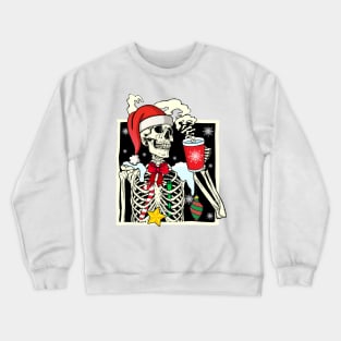 Skull Xmas Coffee Crewneck Sweatshirt